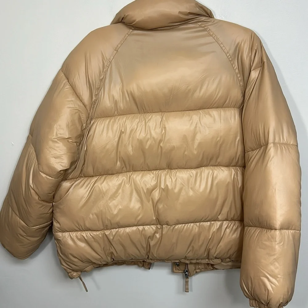 Abercrombie & Fitch Oversized‎ Utility Puffer Tan Jacket Medium - Picture 5 of 7
